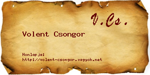 Volent Csongor névjegykártya
