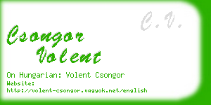 csongor volent business card